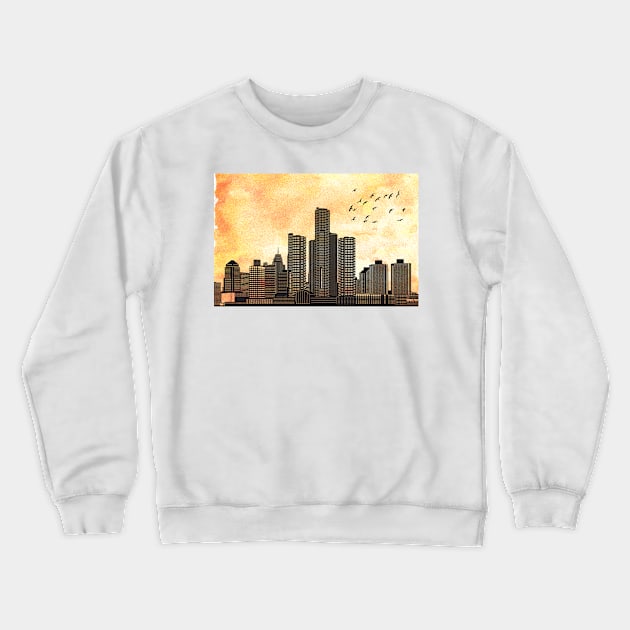 Detroit Skyline Crewneck Sweatshirt by jhsells98